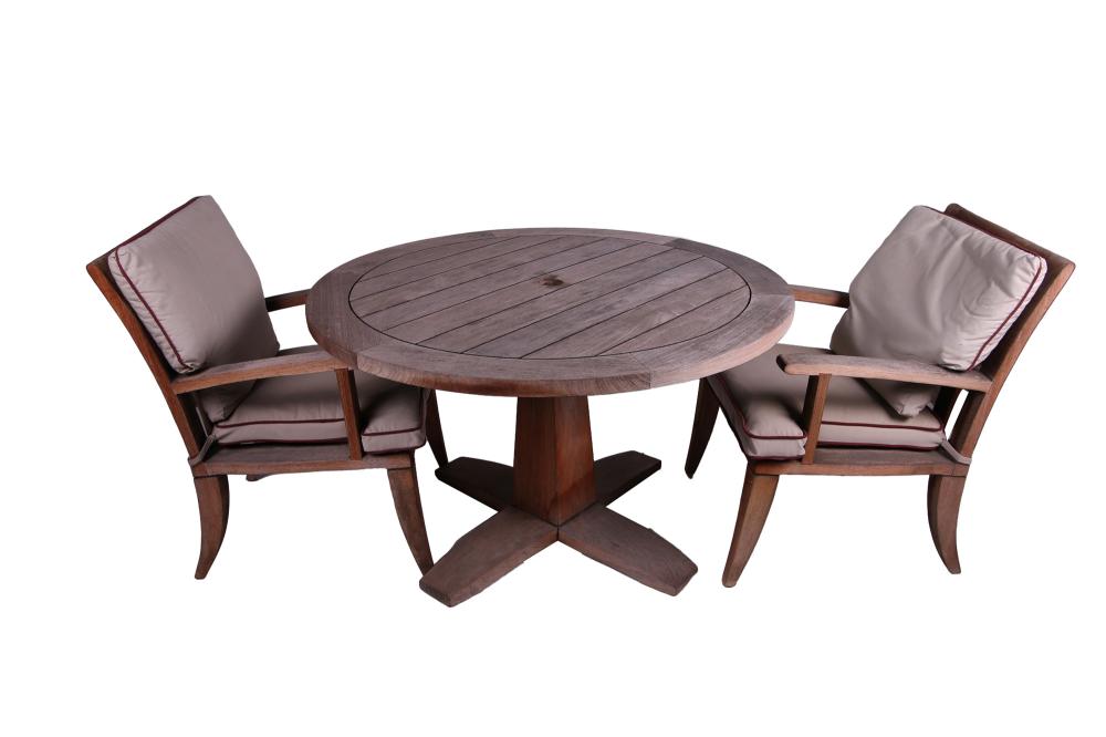 MICHAEL TAYLOR: TEAK PATIO SETcomprising