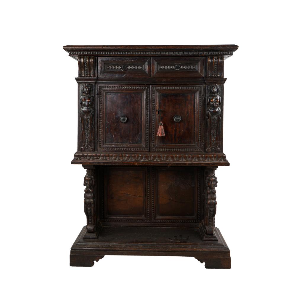 TUSCAN CARVED WALNUT CABINETwith