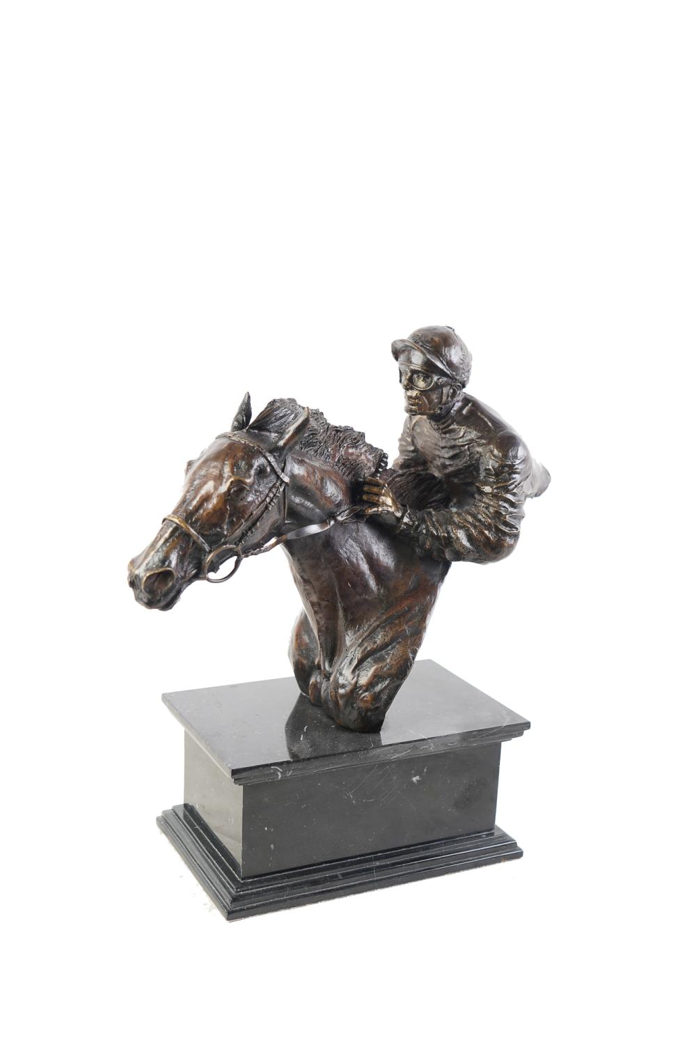 RACEHORSE JOCKEYbronze with brown 3365f7