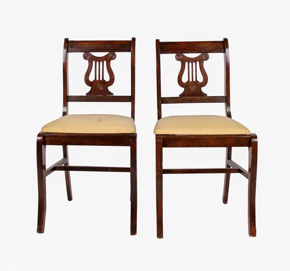 PAIR OF MAHOGANY SIDE CHAIRSwith 33660a