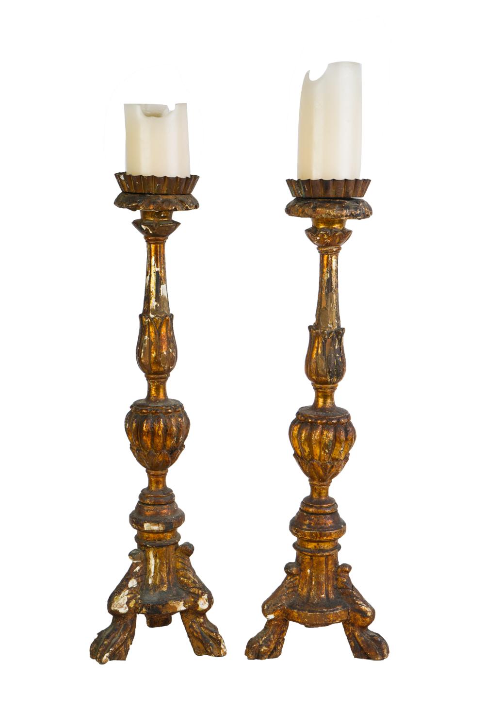 PAIR OF DORE WOOD PRICKET STICKSCondition  336615