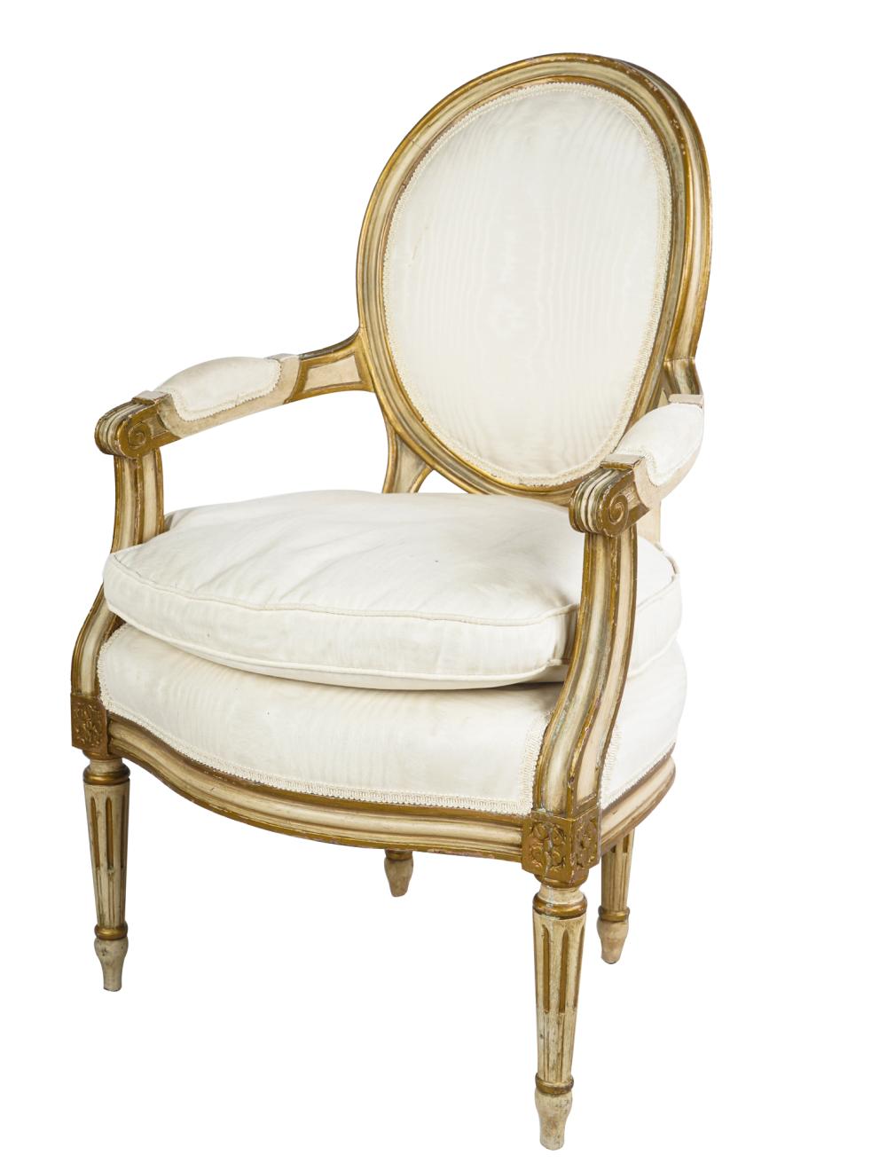 LOUIS XVI STYLE PAINTED FAUTEUILwith 336630