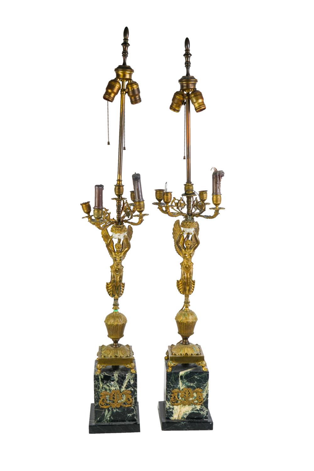 PAIR OF FRENCH EMPIRE CANDELABRAresting 336634