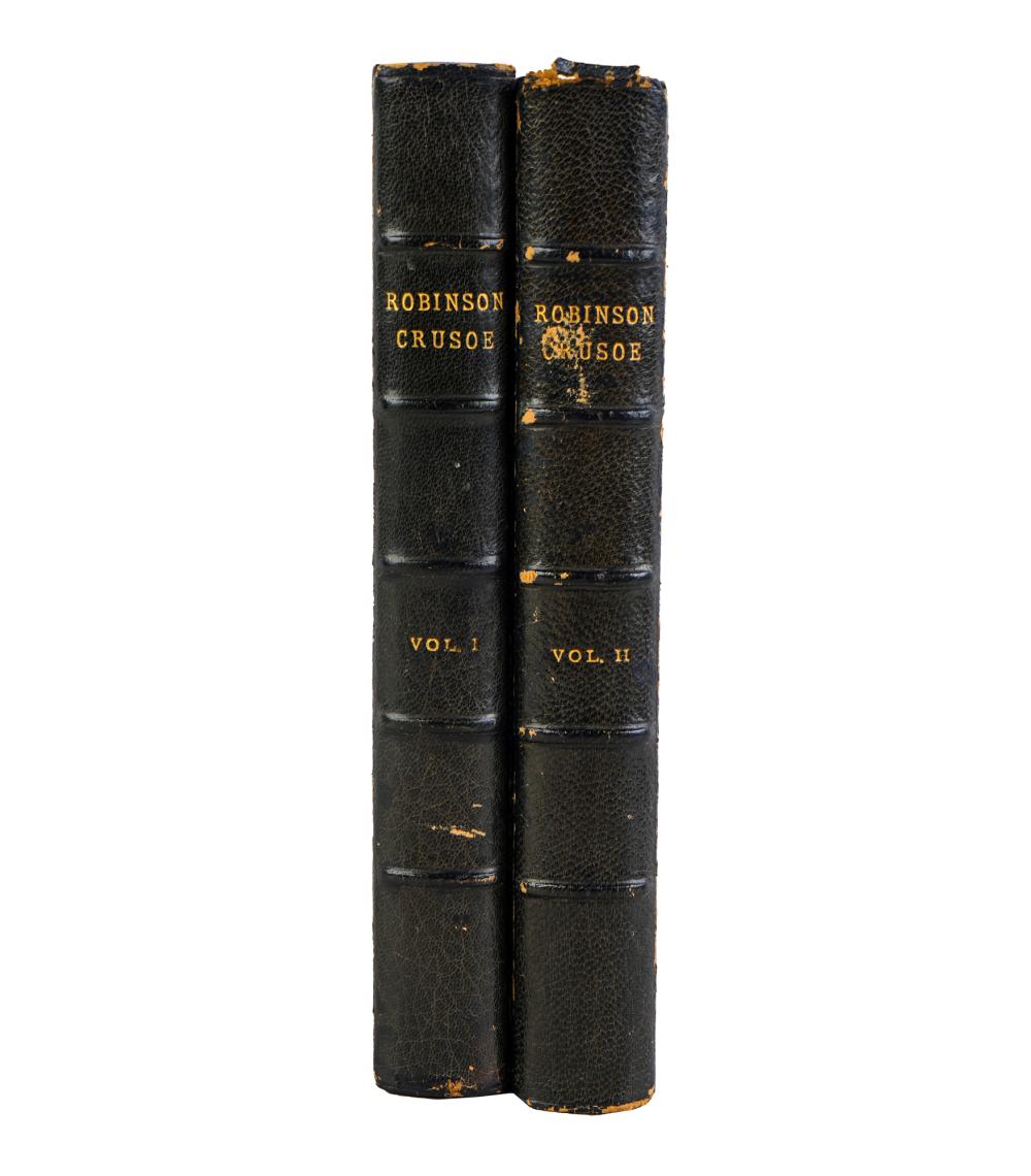 TWO VOLUMES ROBINSON CRUSOE Defoe  336671