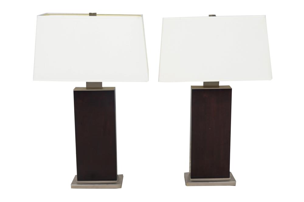 PAIR OF CONTEMPORARY TABLE LAMPSunsigned,