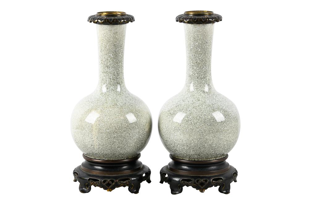 PAIR OF CRACKLE GLAZED CHINESE 336793