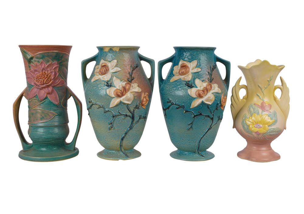 FOUR LARGE AMERICAN POTTERY VASEScomprising