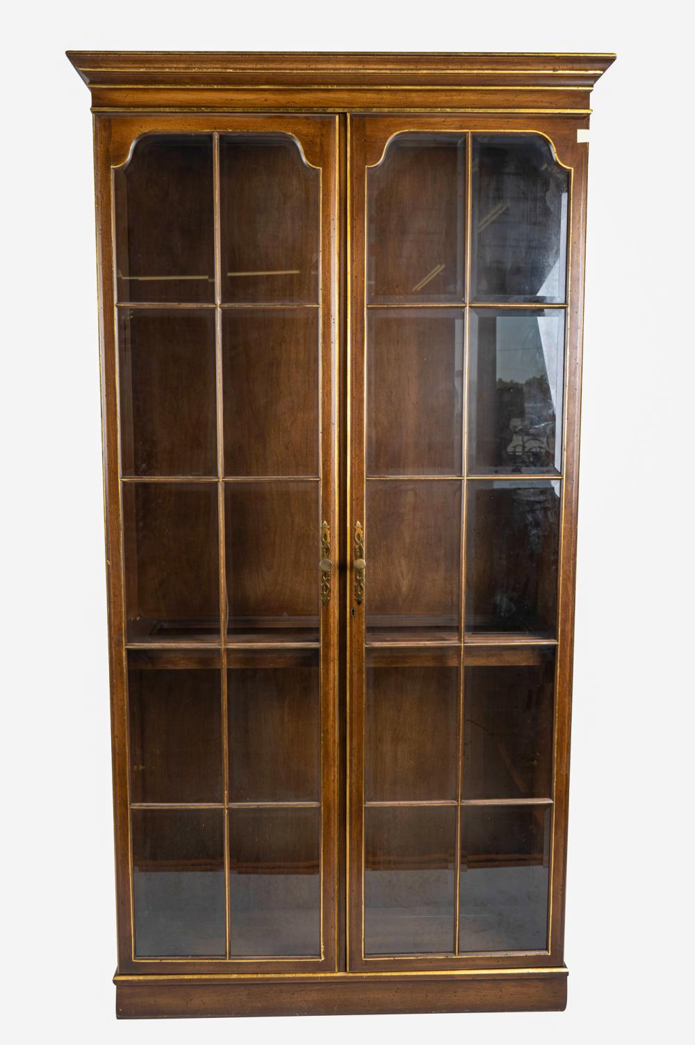 PAIR OF PARCEL GILT WALNUT VITRINESeach