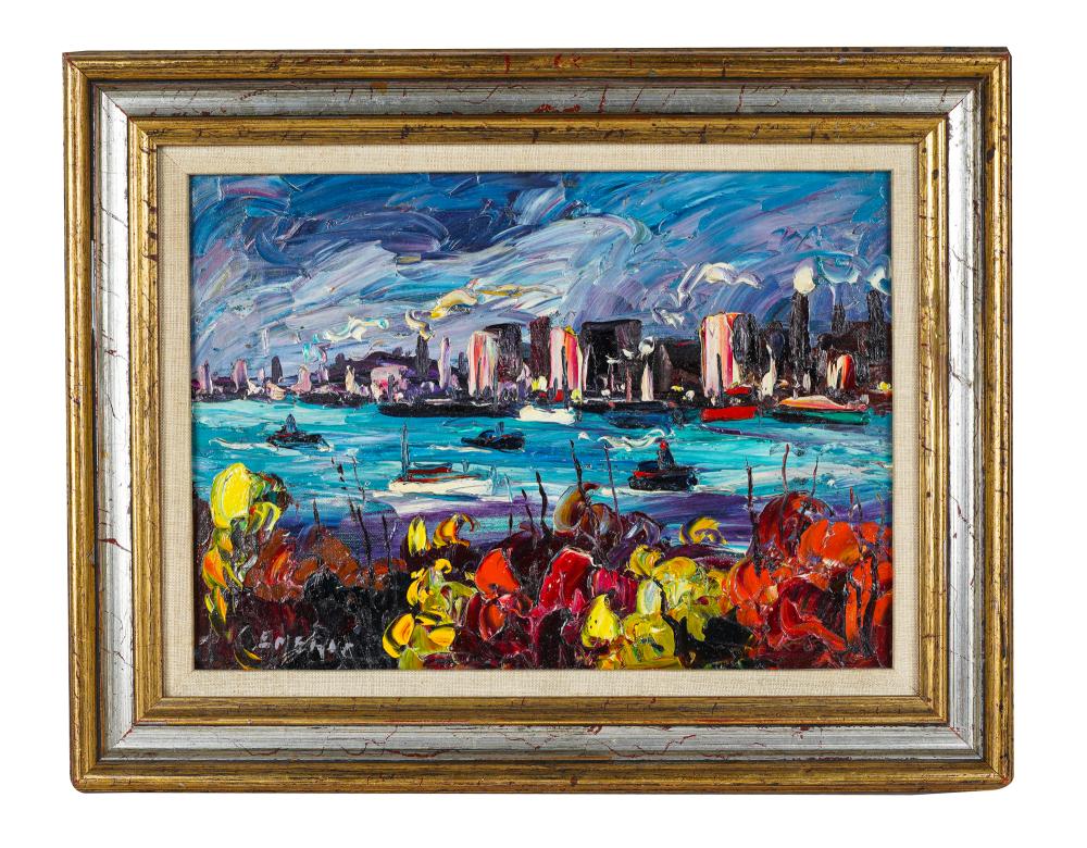 EMERIC SLOW: "NEW YORK HARBOR"dated