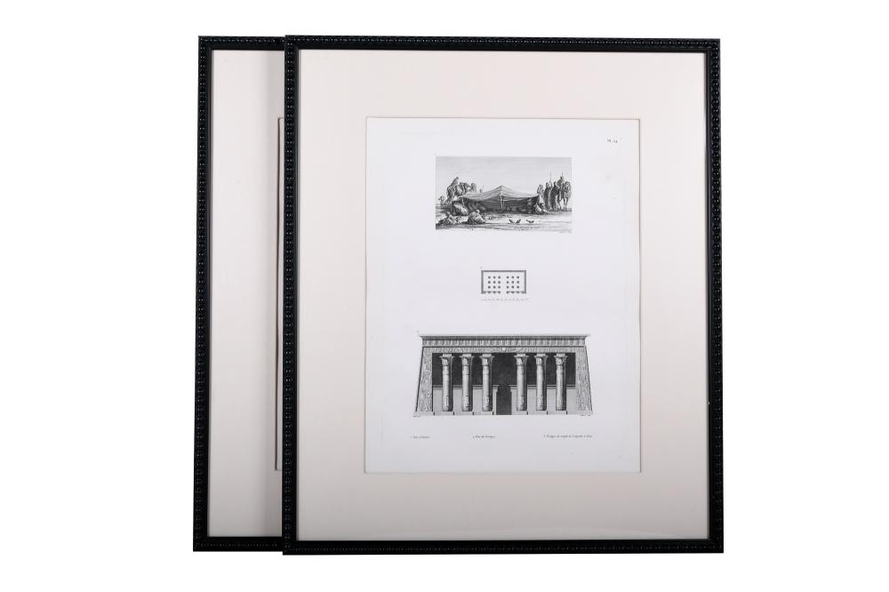 TWO FRAMED FRENCH ENGRAVINGS: EGYPTengravings