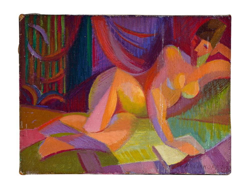 NICOLAS POLIAKOFF: "RECLINING NUDE"oil