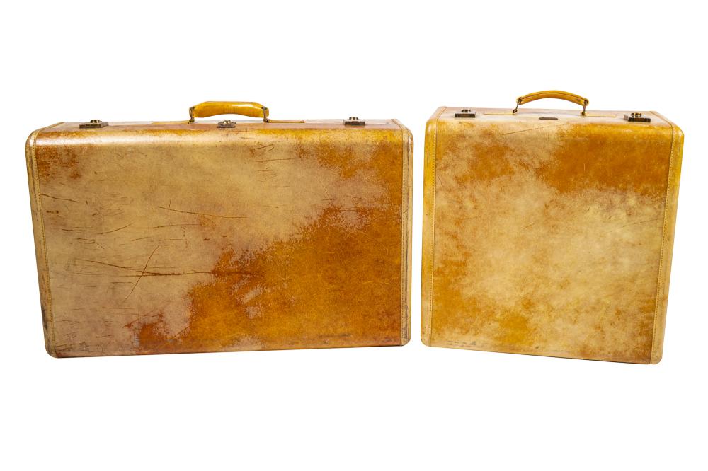 TWO HARTMANN LEATHER SUITCASESthe