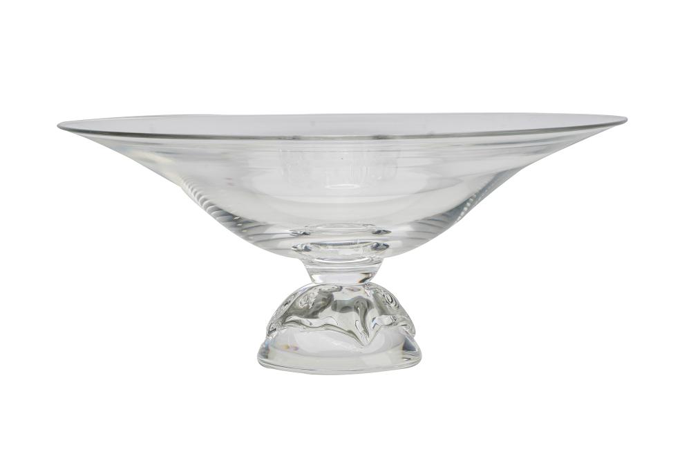 STEUBEN GLASS FOOTED CENTERBOWLsigned 336865