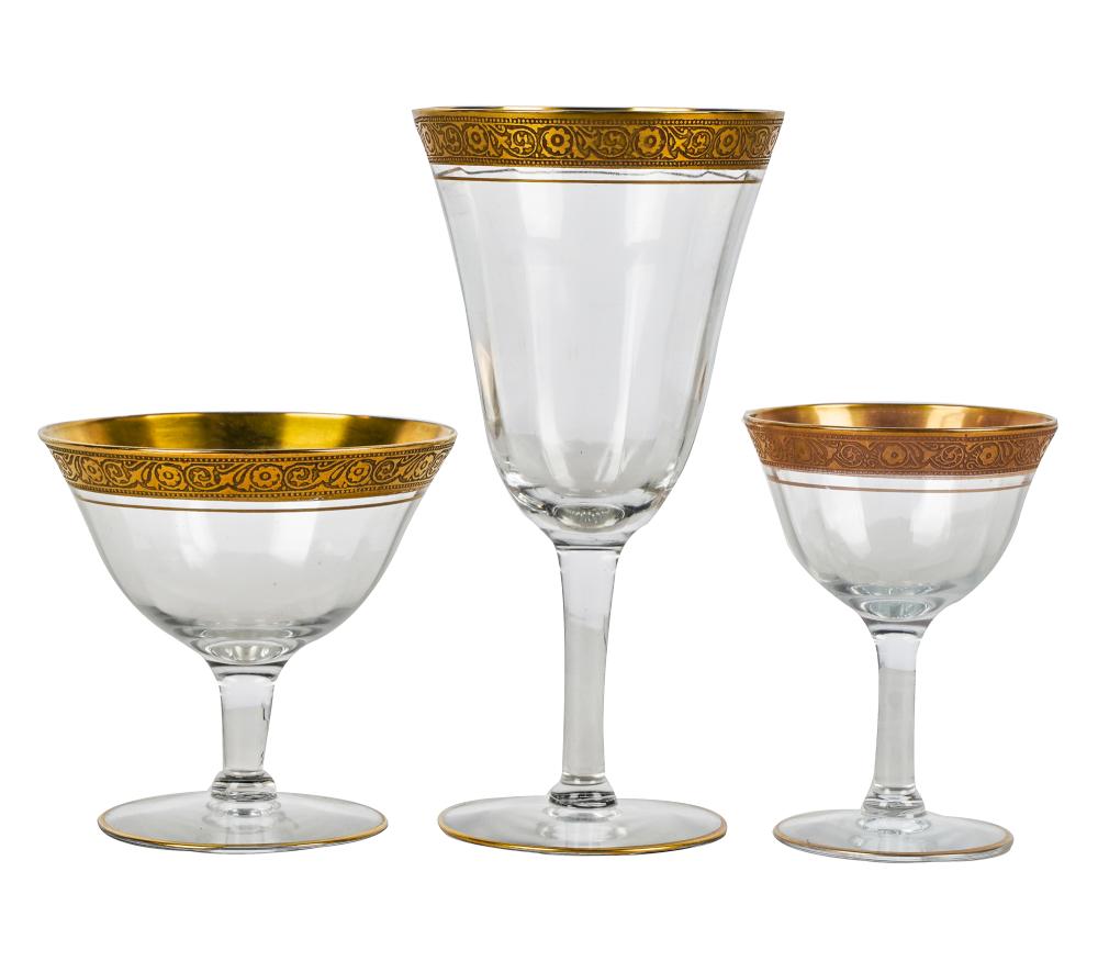 GILT OVERLAY STEMWARE SERVICEunmarked 336883