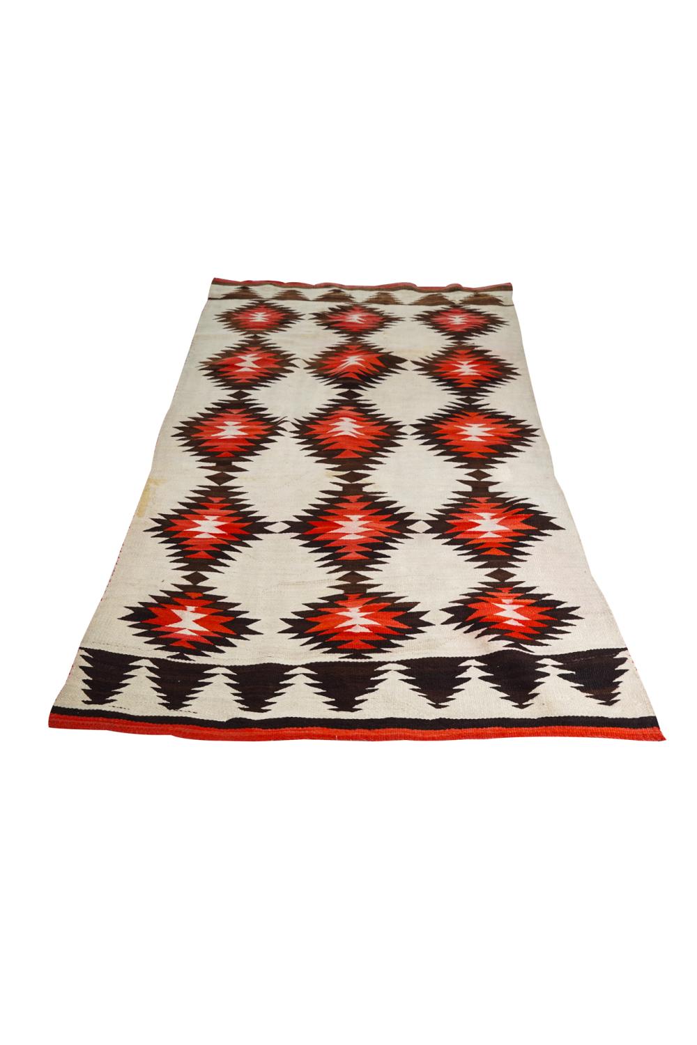 NAVAJO BROWN RED CREAM WOOL 33688f