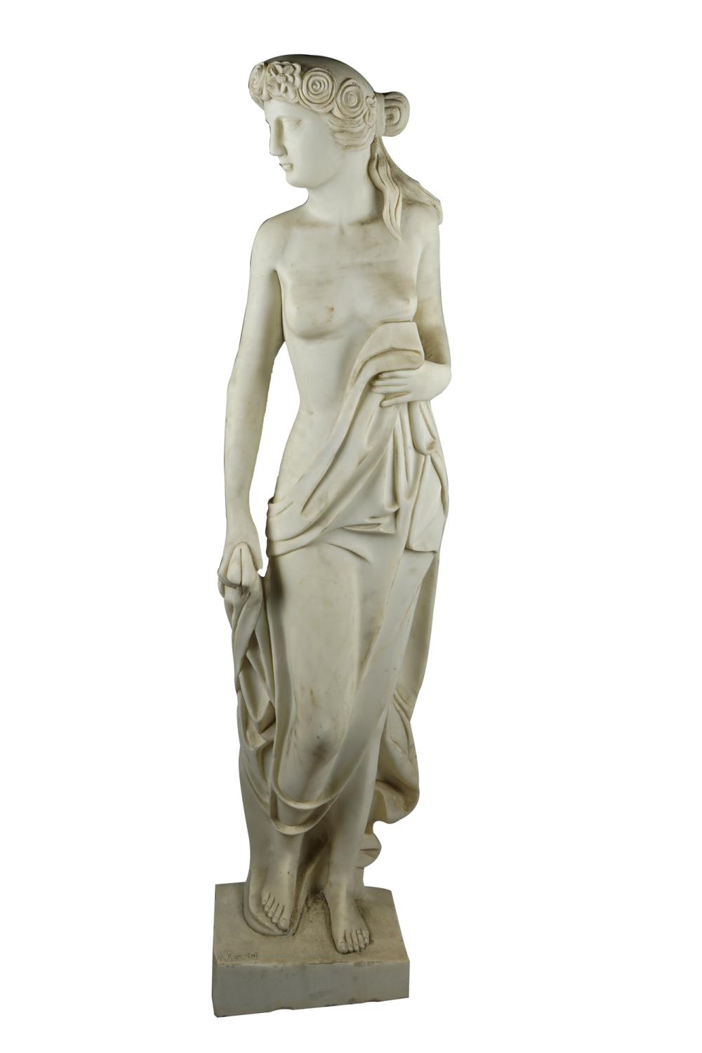 CLASSICAL FIGUREcarved marble signed 33689e