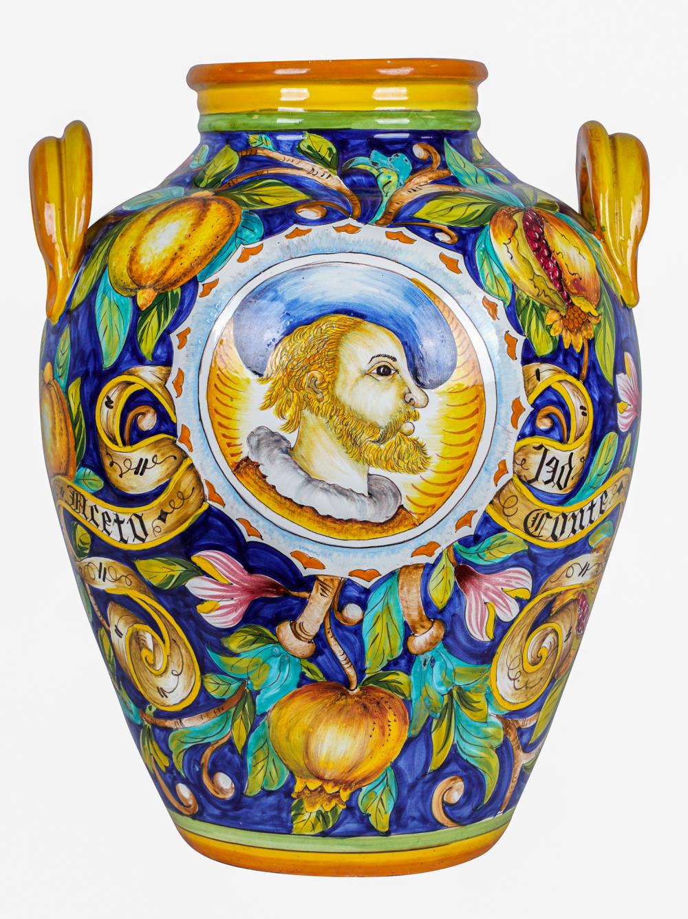 ITALIAN MAIOLICA JARunmarked second