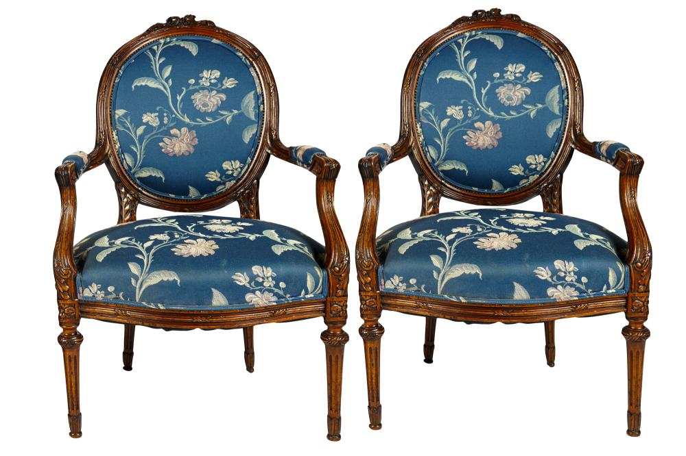 PAIR OF LOUIS XVI STYLE FAUTEUILS20th