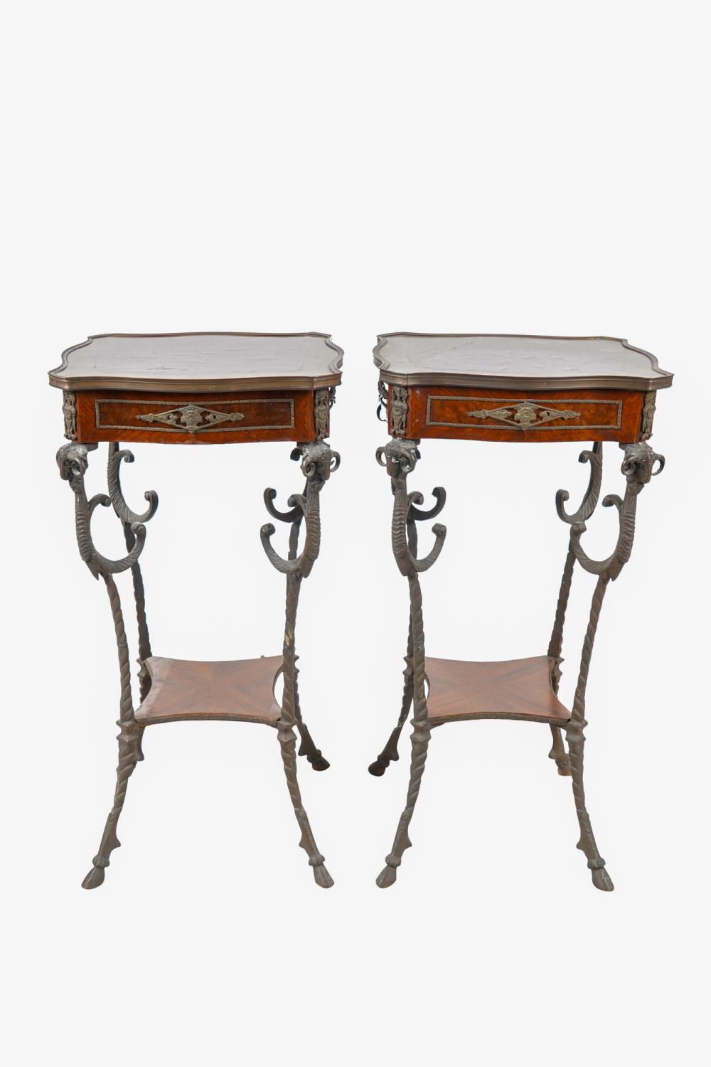 PAIR OF FRENCH BRONZE MAHOGANY 336a00