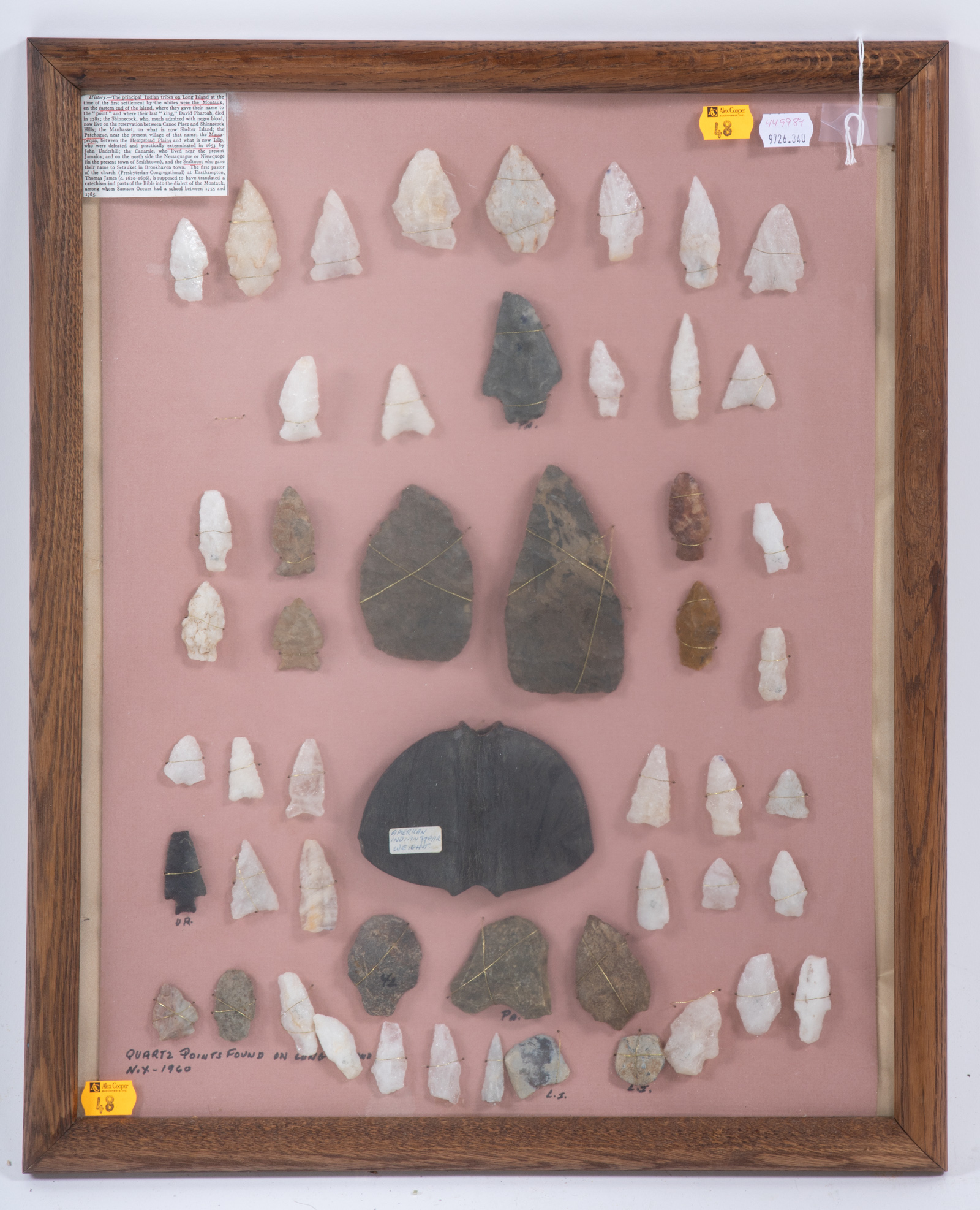 GROUP OF ARROWHEADS, SPEAR POINTS &