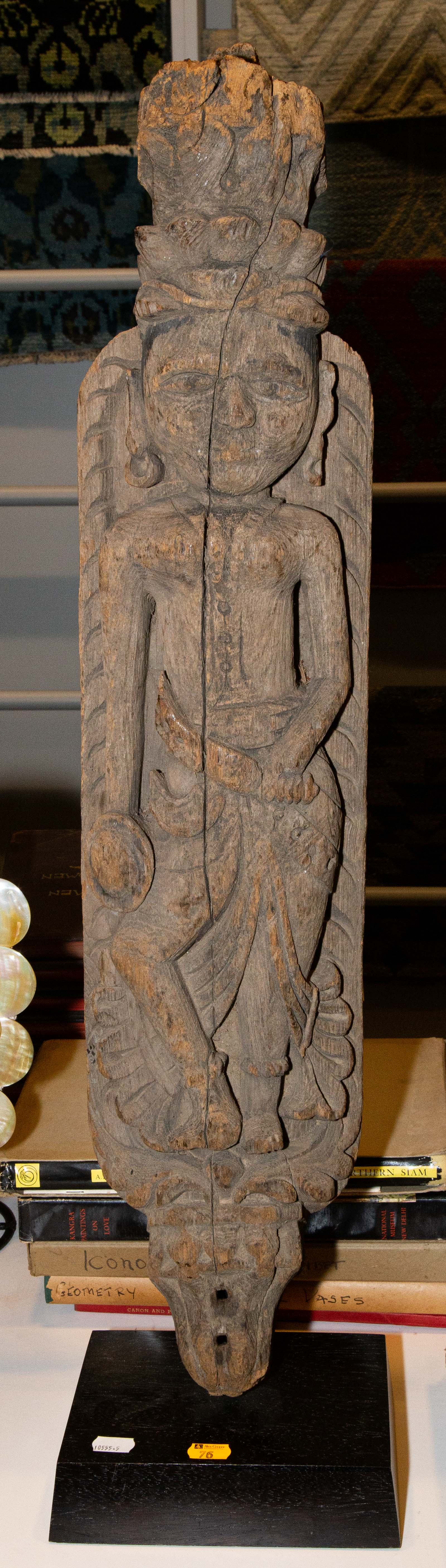 BURMESE ARCHITECTURAL FIGURE OF A WARRIOR