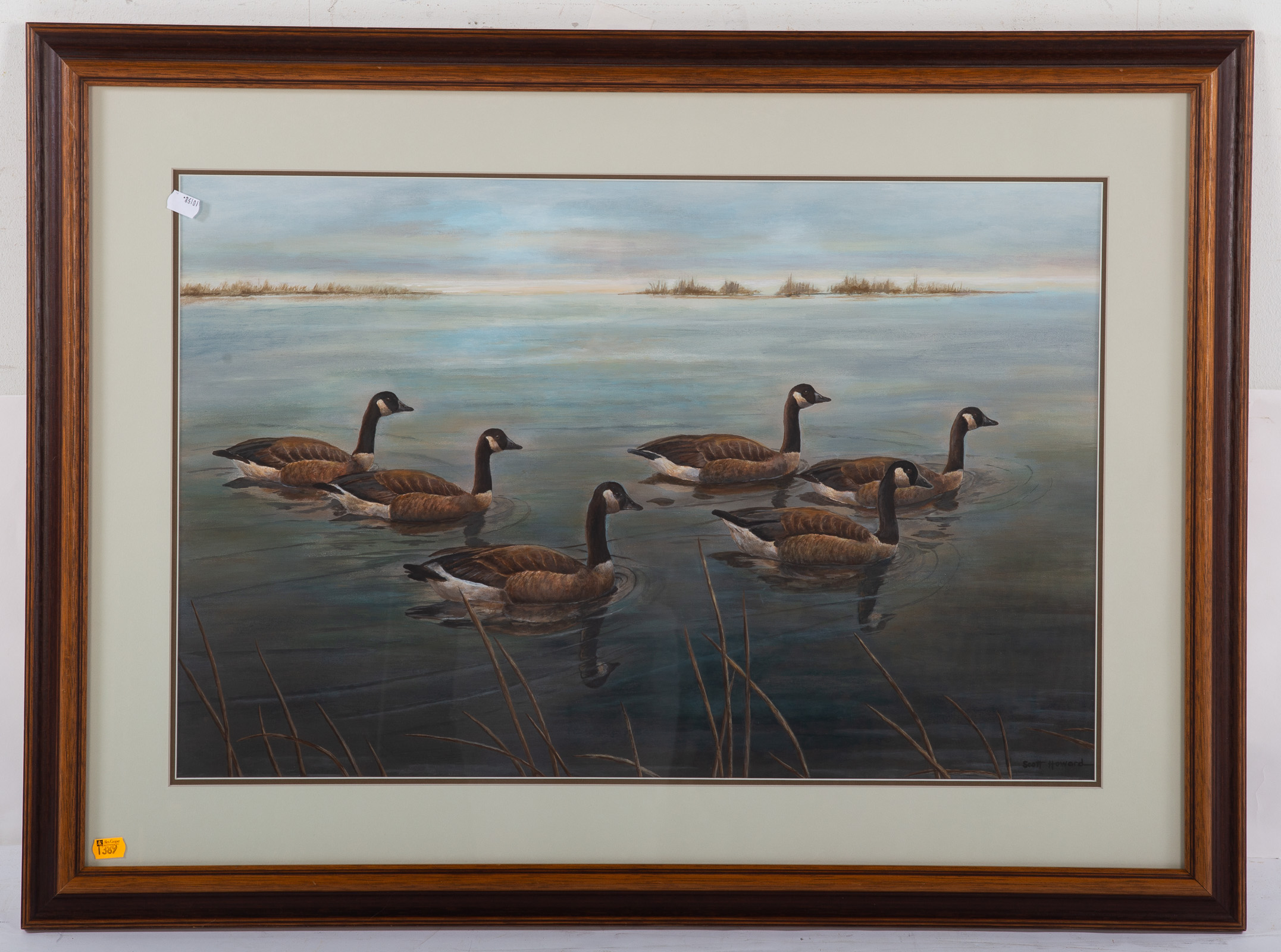 SCOTT HOWARD. GEESE FLOATING ON