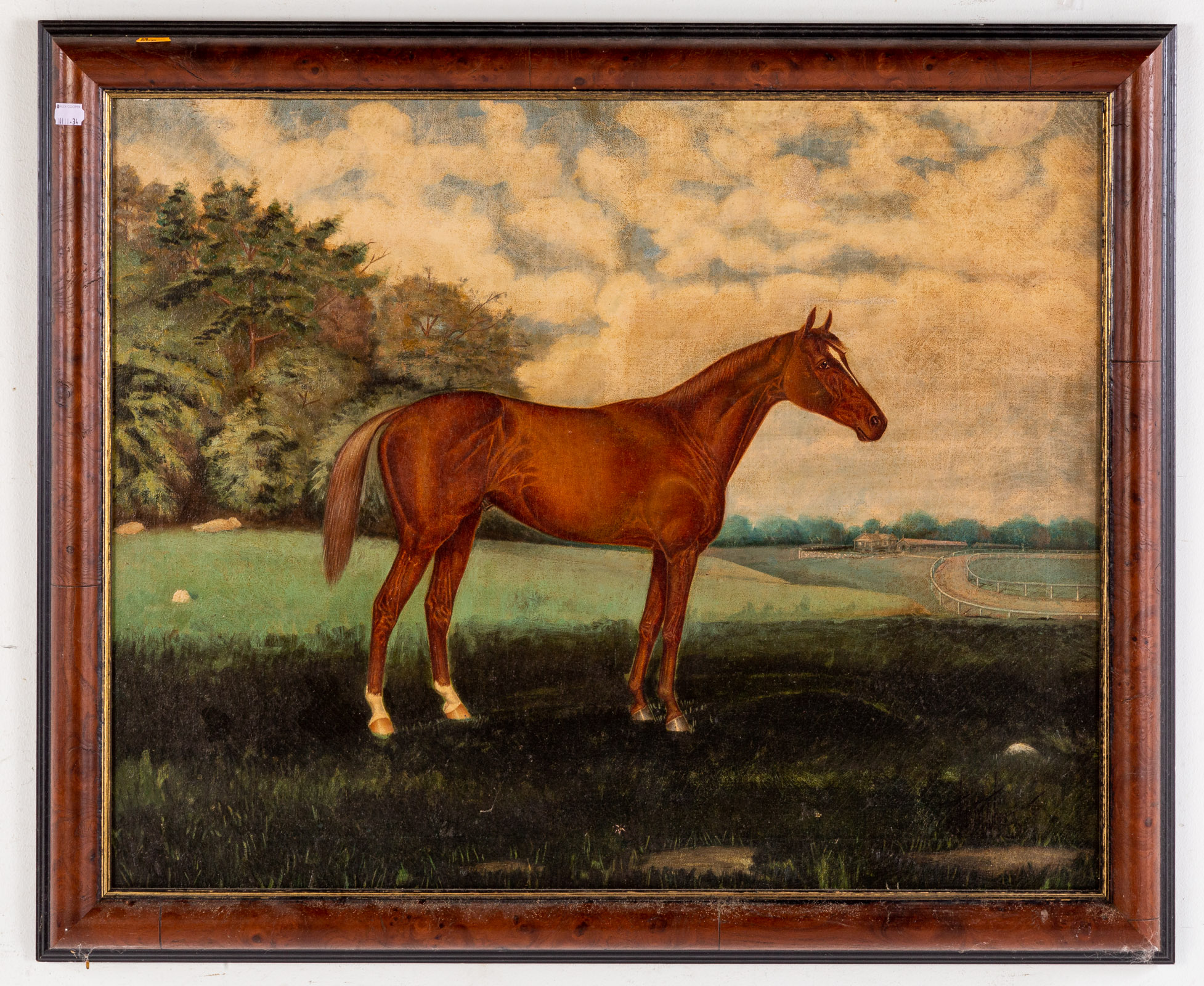 ARTIST UNKNOWN. PAINTING OF A HORSE,