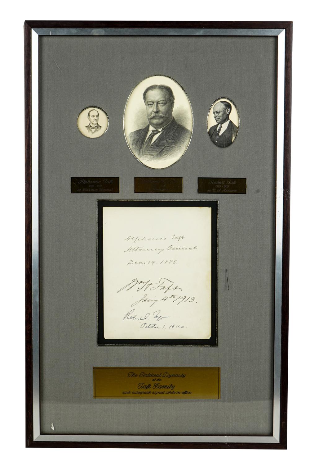 PRESIDENT WILLIAM TAFT: SIGNED