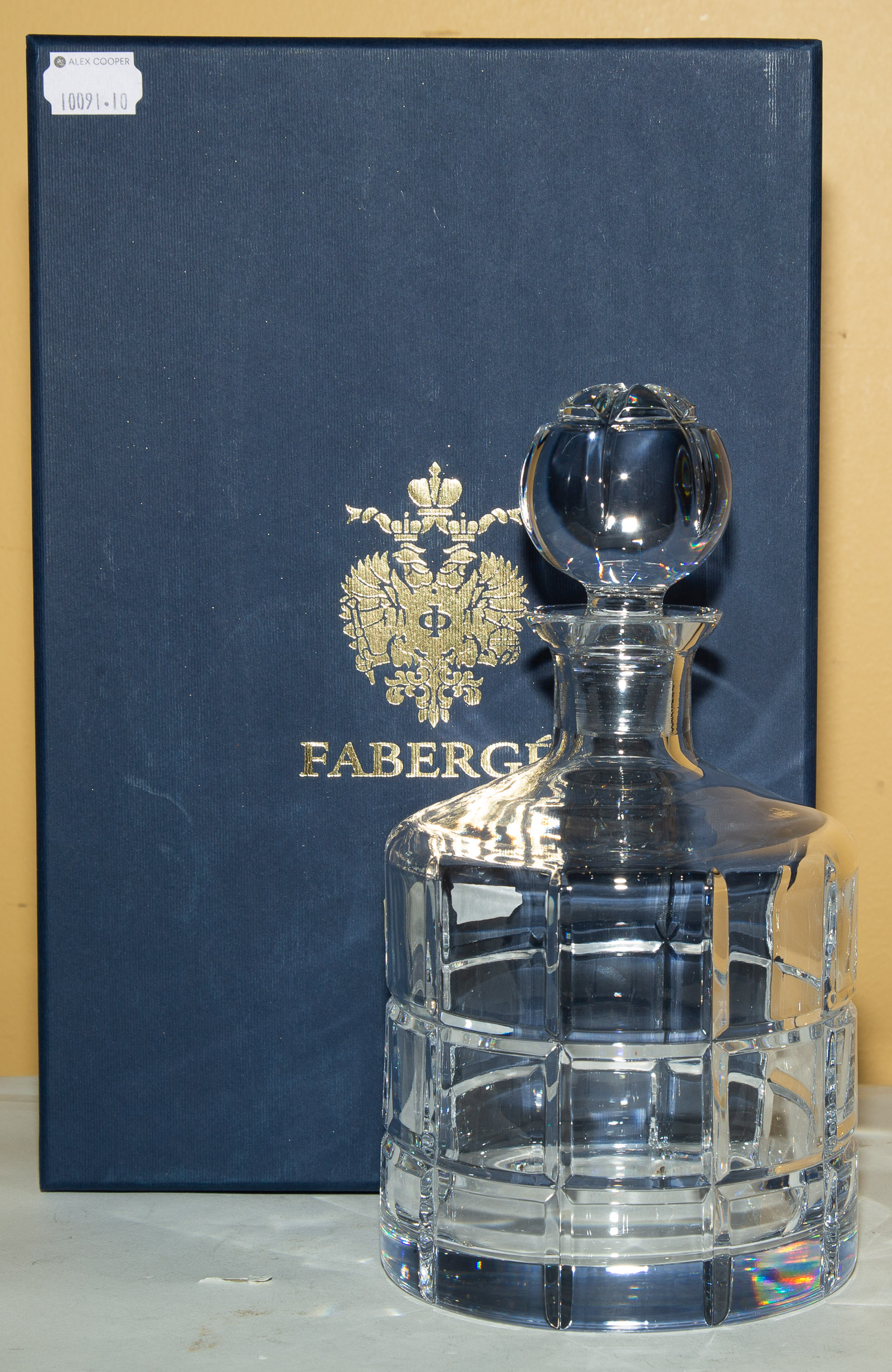 FABERGE CRYSTAL DECANTER With original 33454c