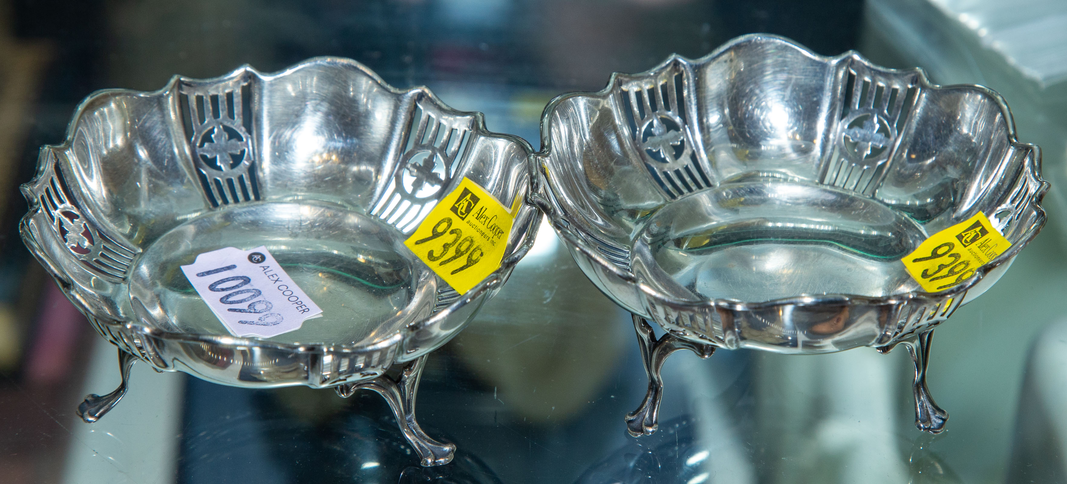 A PAIR OF BIRKS STERLING NUT DISHES