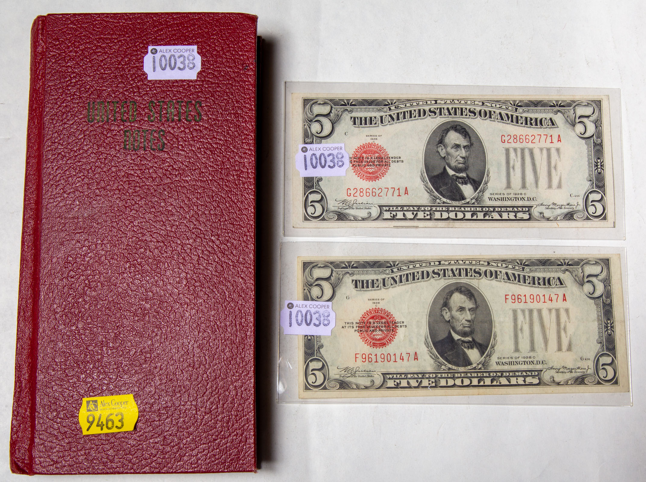U.S. NOTES NOTEBOOK & TWO 1928C
