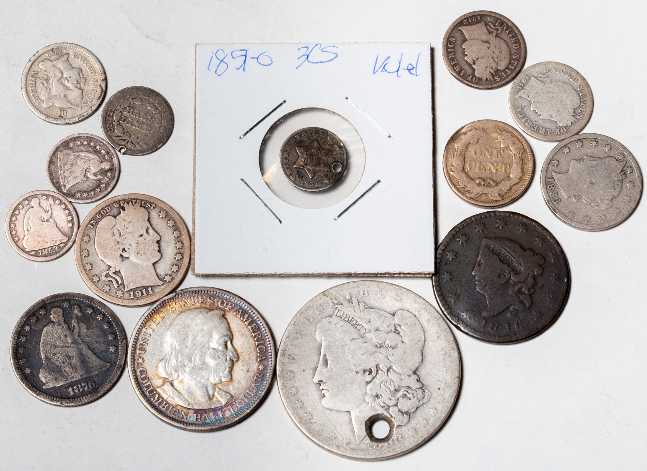 GROUP OF US TYPE COINS, MANY IN