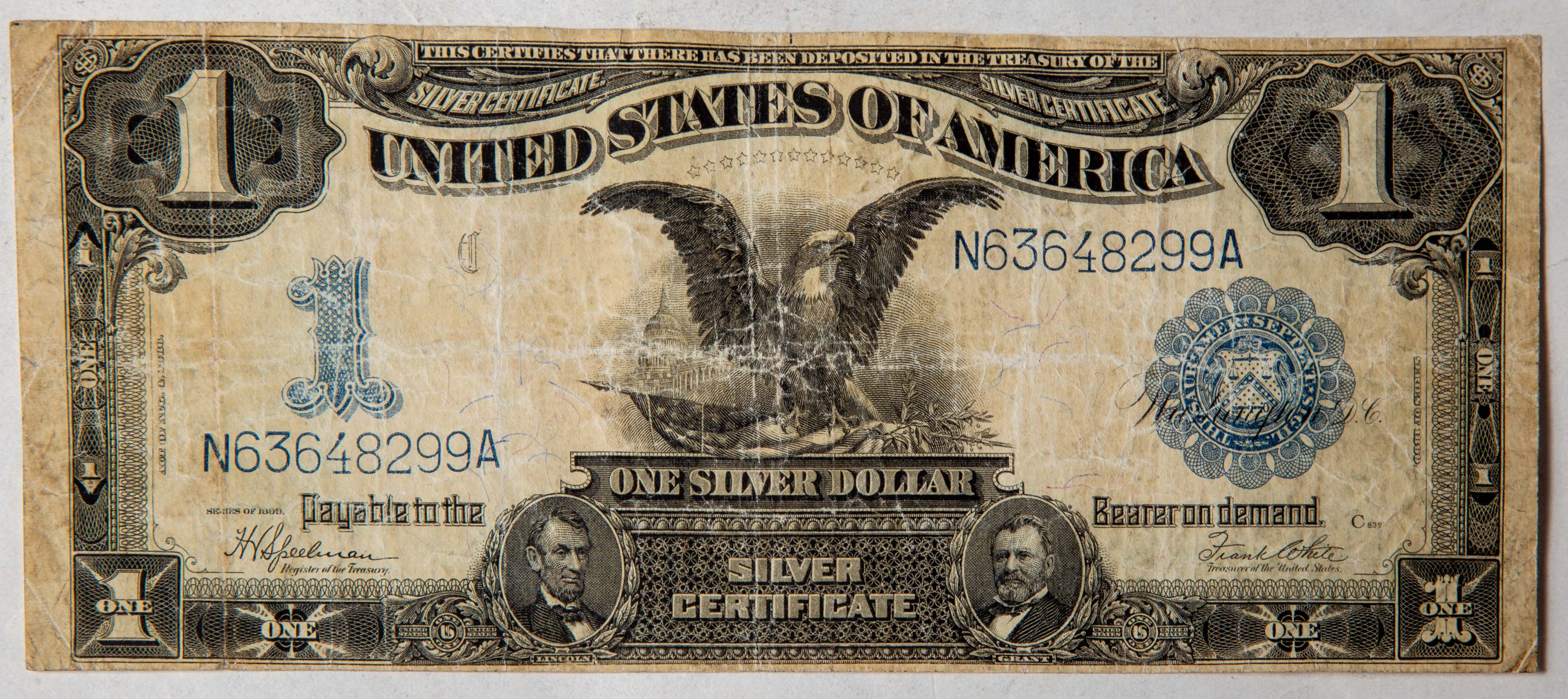 1899 $1 SILVER CERTIFICATE BLACK