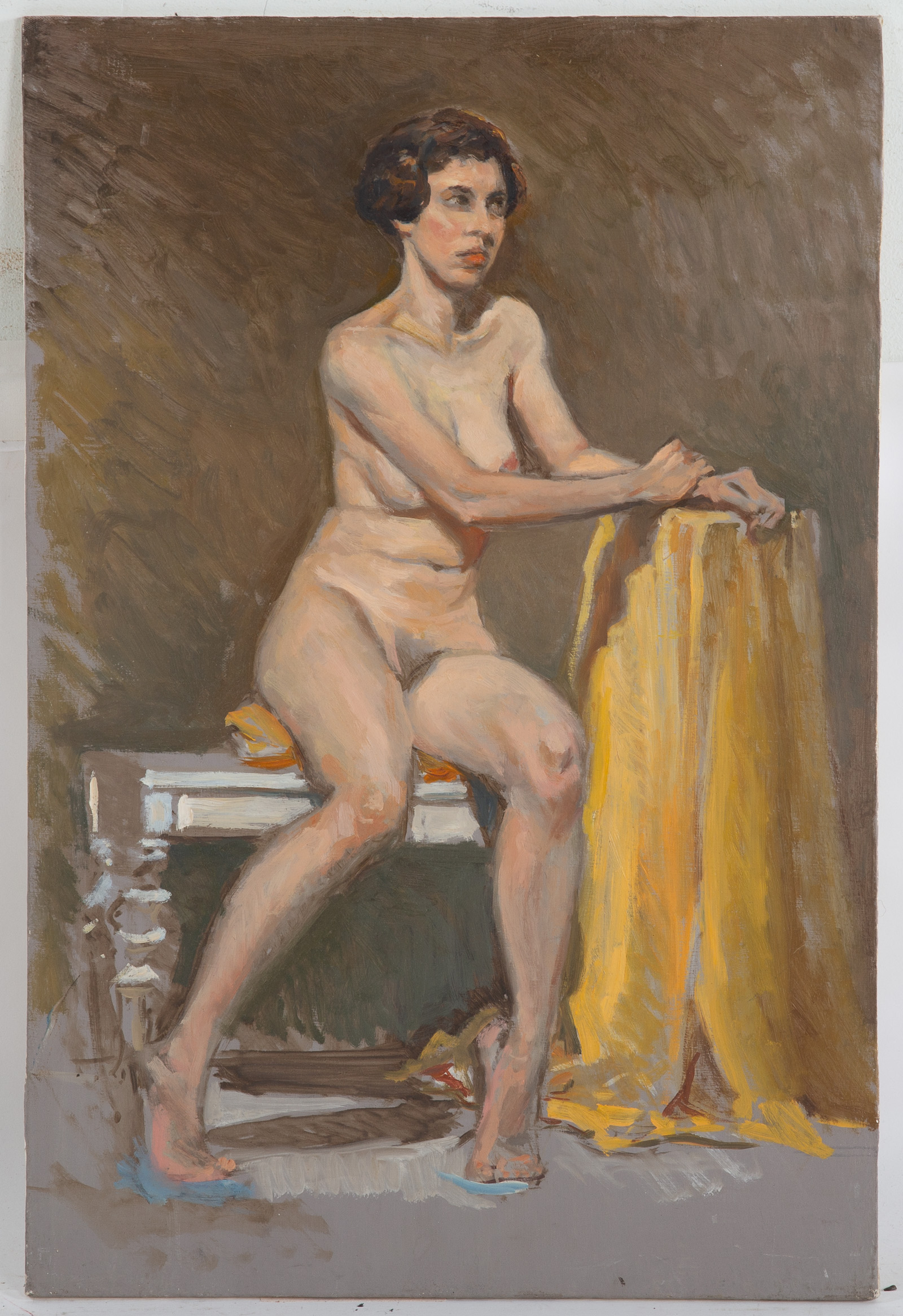 NATHANIEL K GIBBS SEATED NUDE 33467d