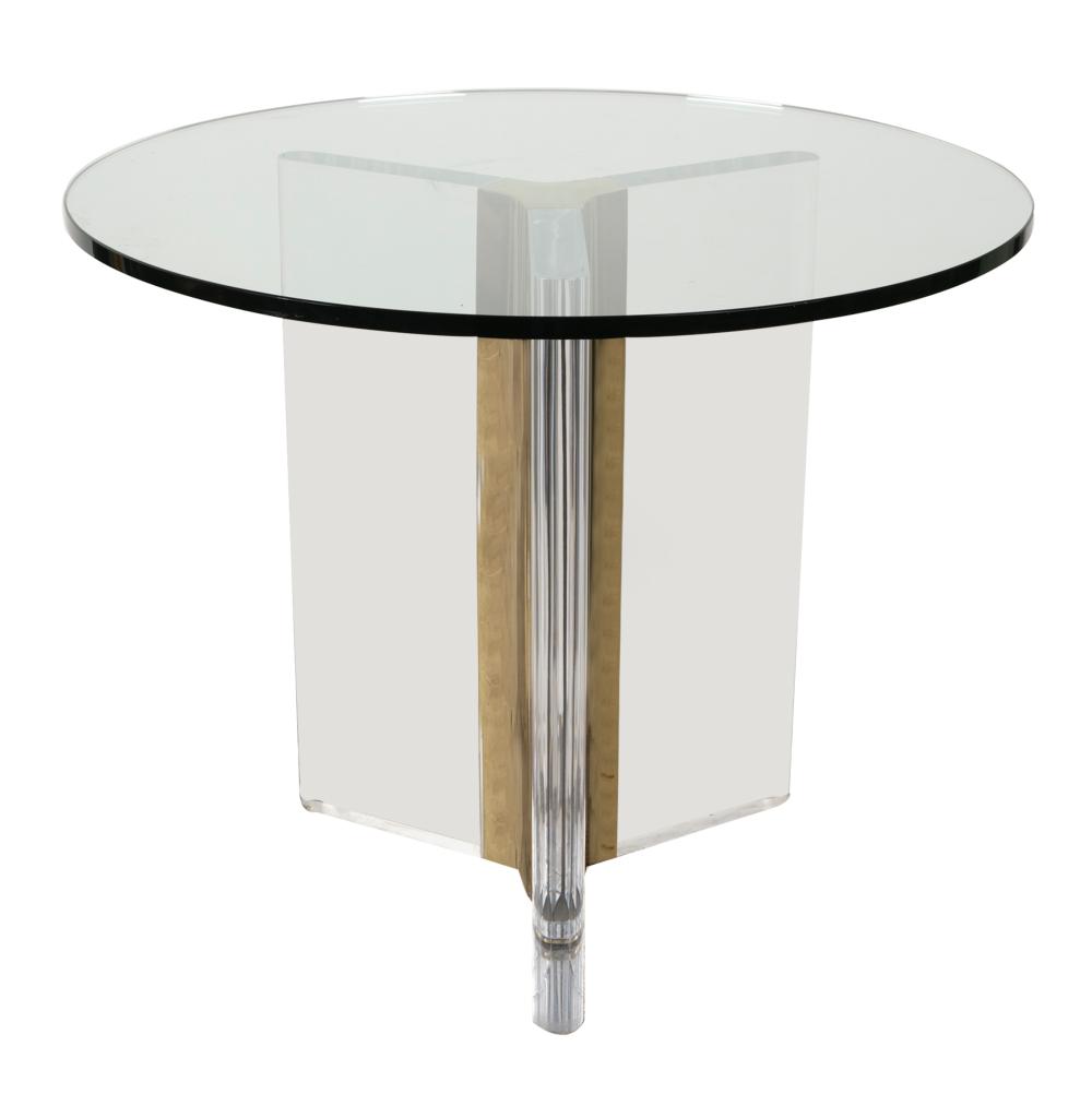 ACRYLIC BRASS GLASS TABLEthe 3347ae