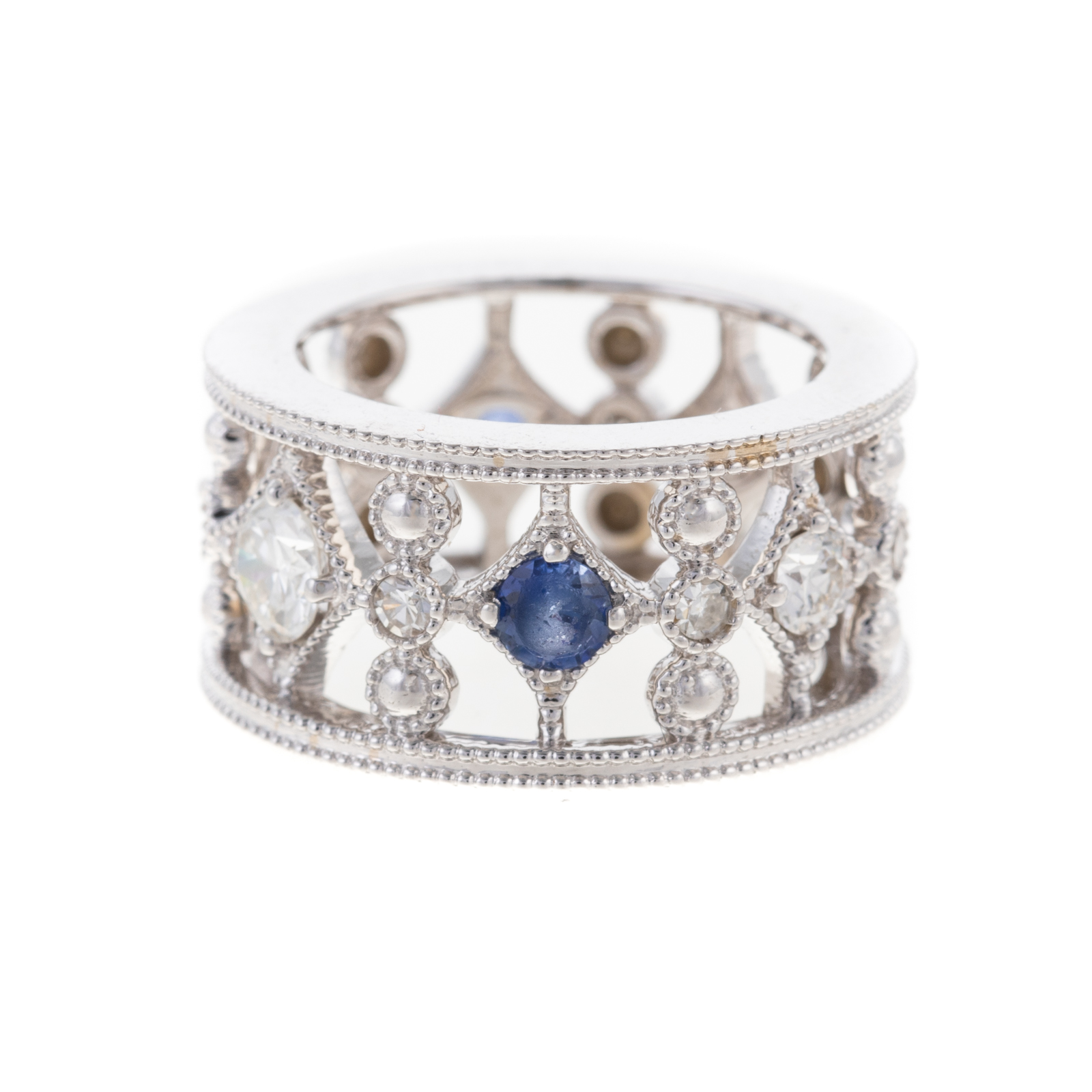 A WIDE SAPPHIRE DIAMOND FILIGREE 3347e9