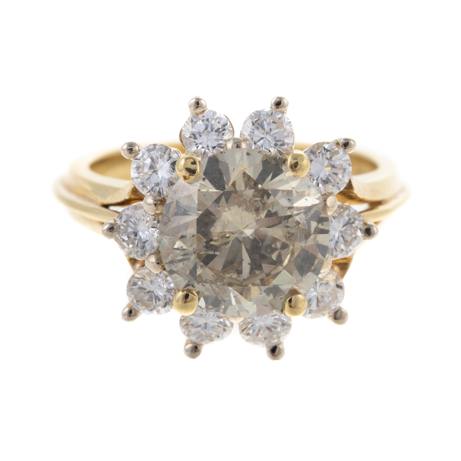 A 2.51 CT CHAMPAGNE DIAMOND RING