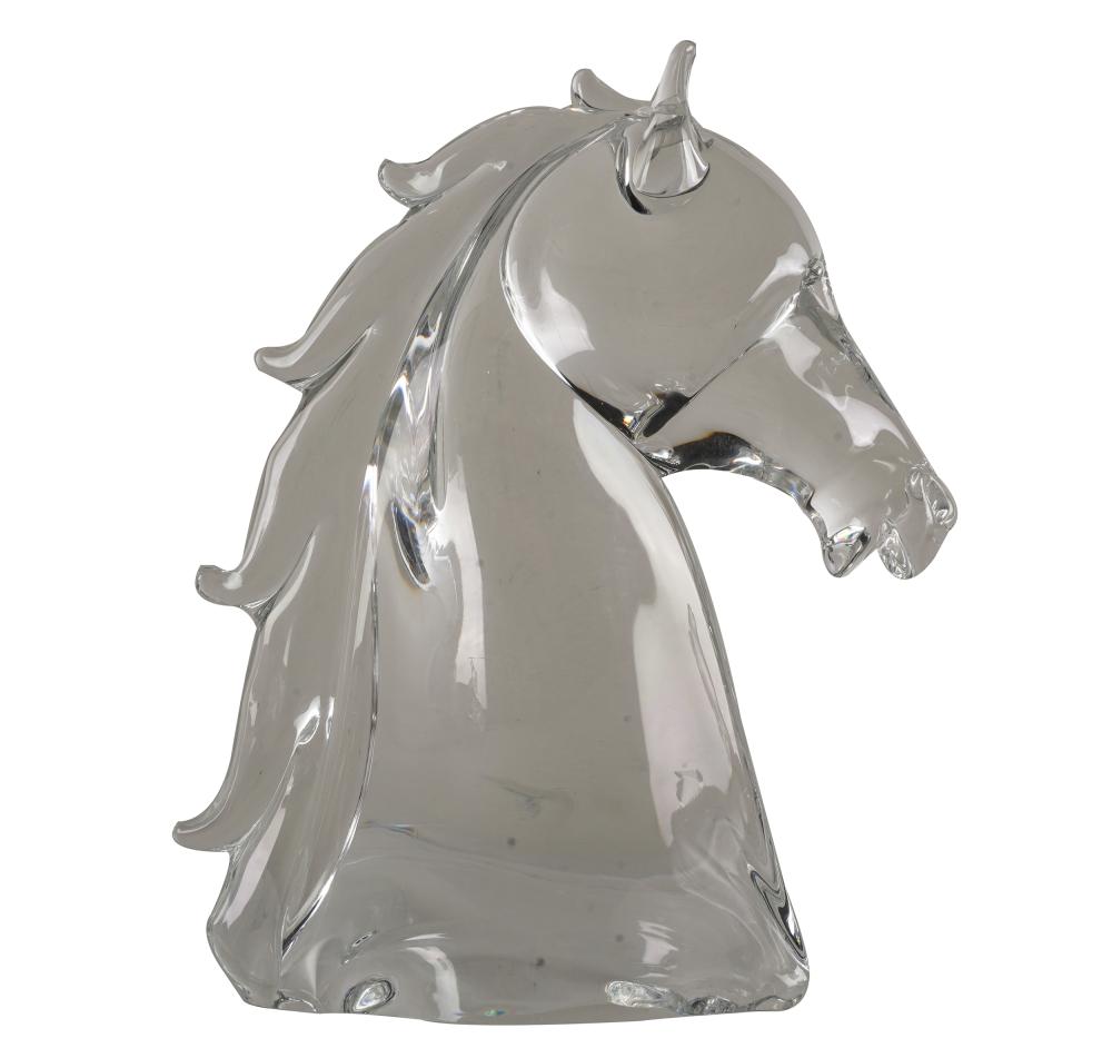 MOLDED GLASS HORSE BUSTappears