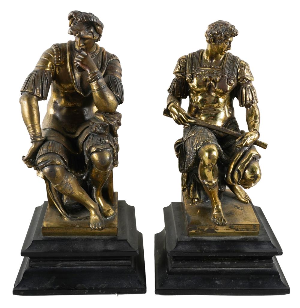 PAIR OF GILT BRONZE FIGURAL BOOKENDSunsigned  334855