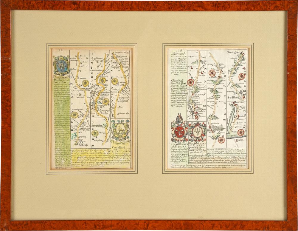 TWO ENGLISH MAPScolored engravings  3348c3