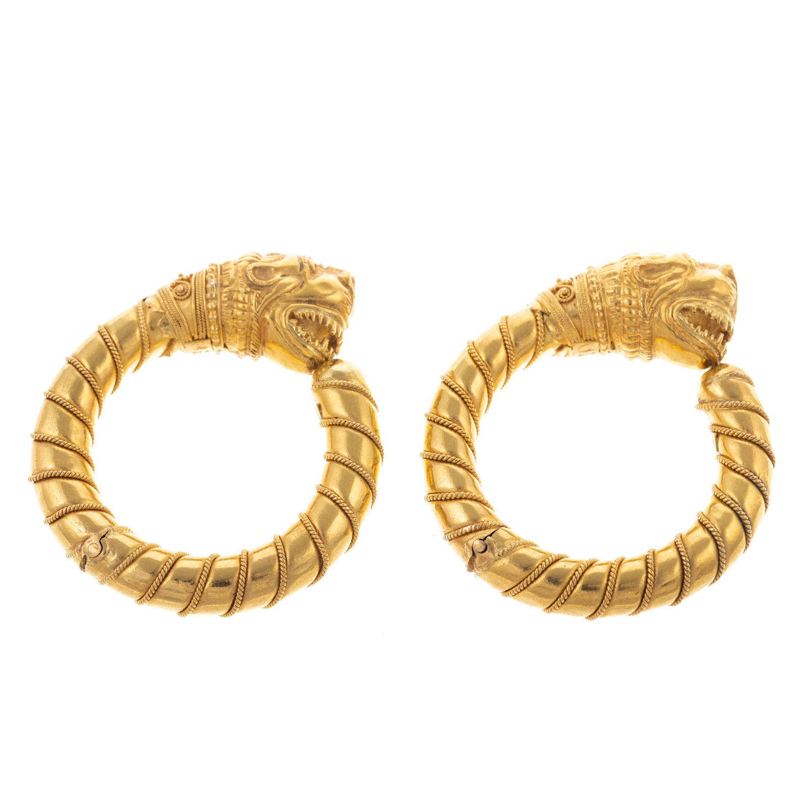 A 22K YELLOW GOLD HELLENISTIC PAIR 3348ee