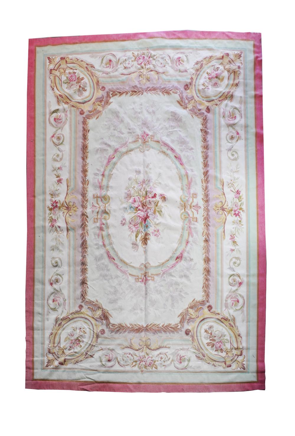 AUBUSSON WOOL RUG20th century;