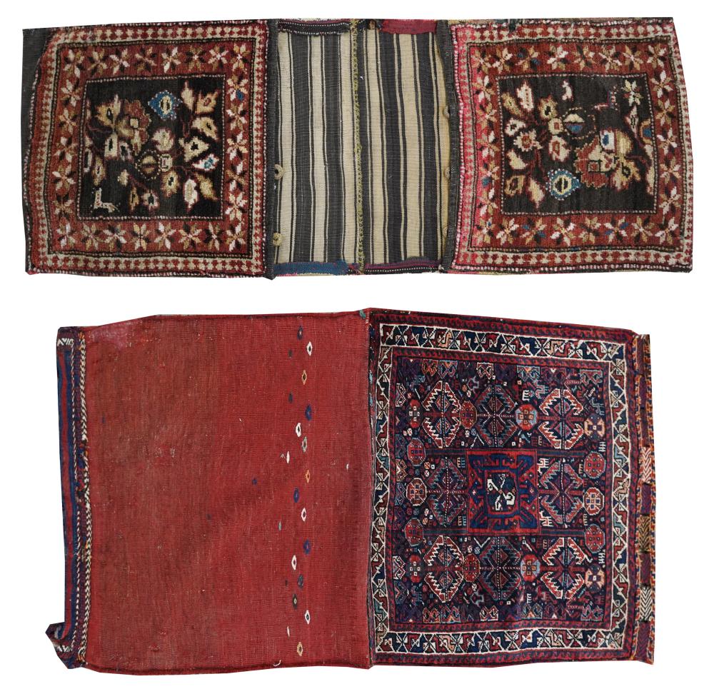 TWO CAUCASIAN SADDLE BAGSwool;