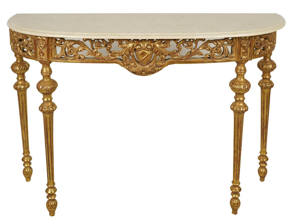 CONTINENTAL GILTWOOD CONSOLE TABLE20th 33491a