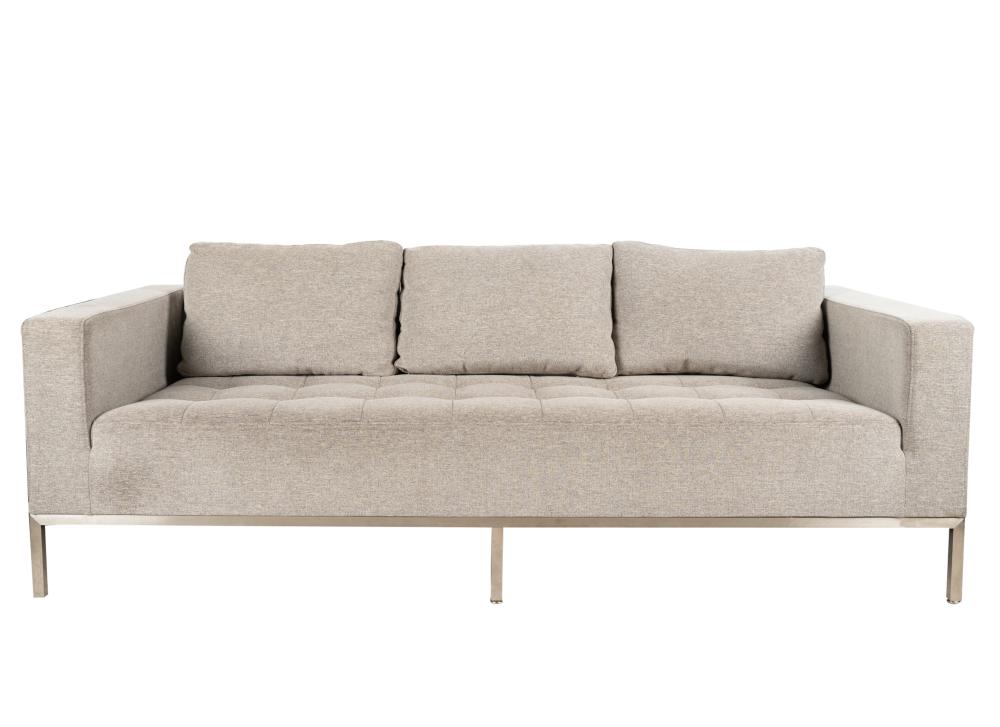 MODERNIST GREY-UPHOLSTERED SOFAHD