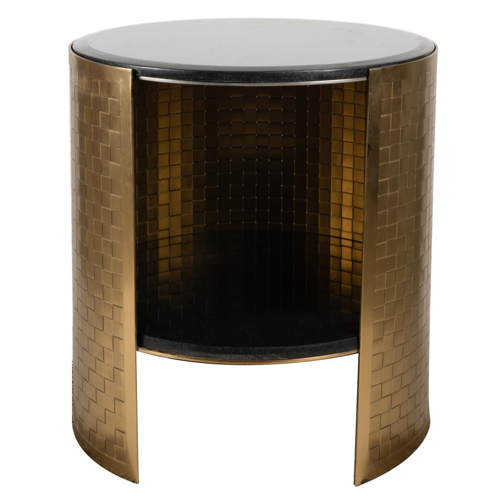 MODERNIST TIERED BRASS FINISH METAL 33492e