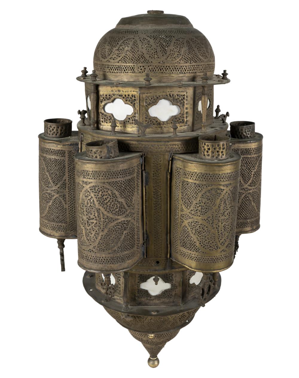 MOROCCAN PIERCED BRASS LANTERNProvenance: