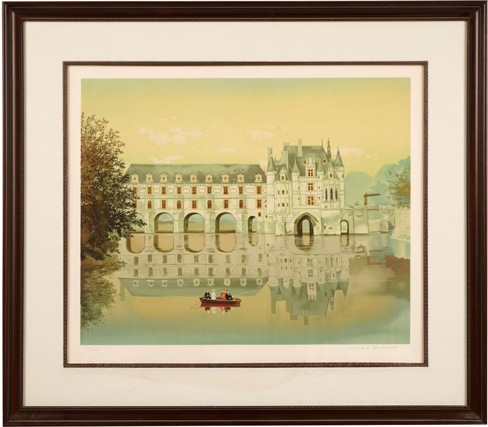 MICHEL DELACROIX (B. 1933): CHENONCEAUXlithograph;