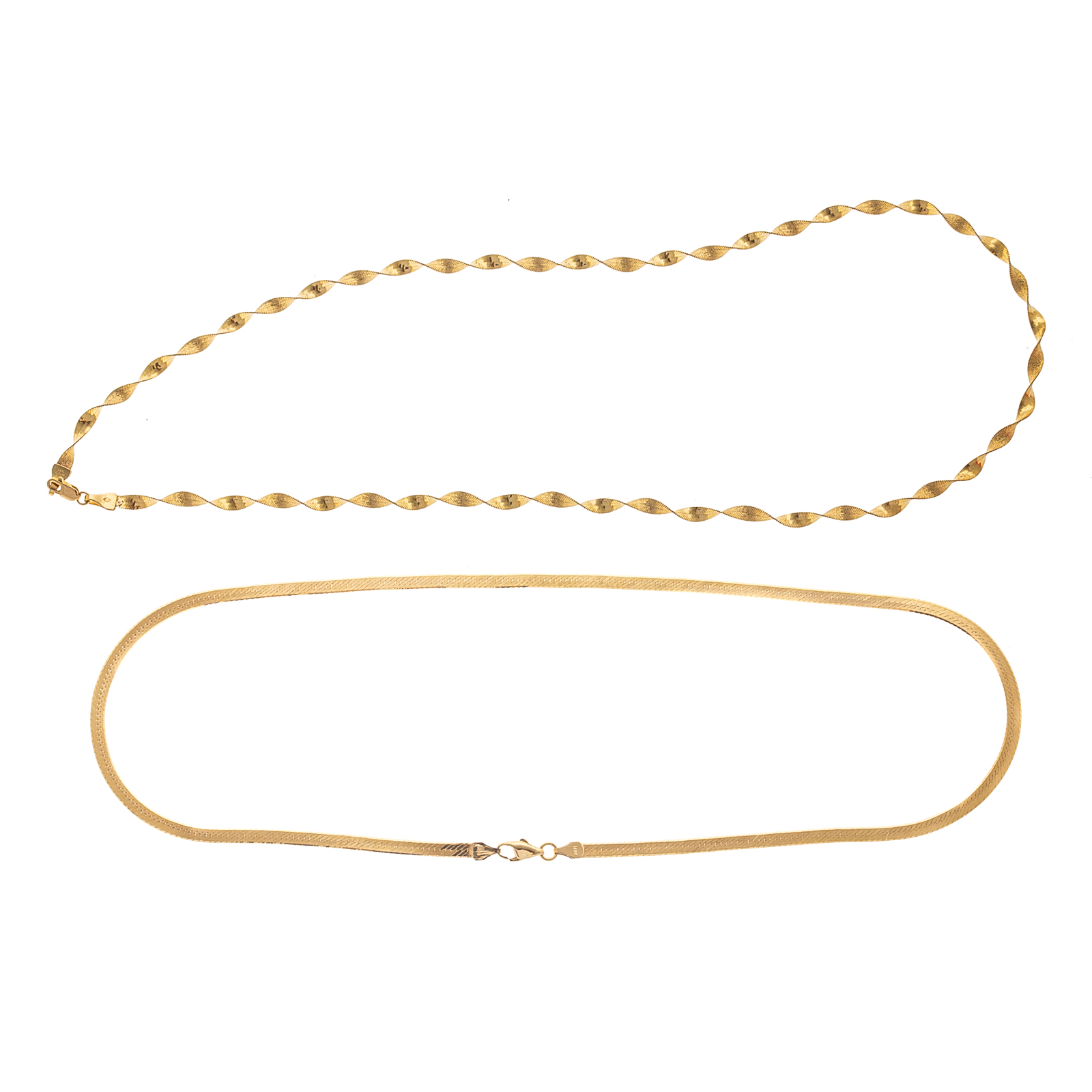 TWO NECKLACES IN 14K YELLOW GOLD 334957