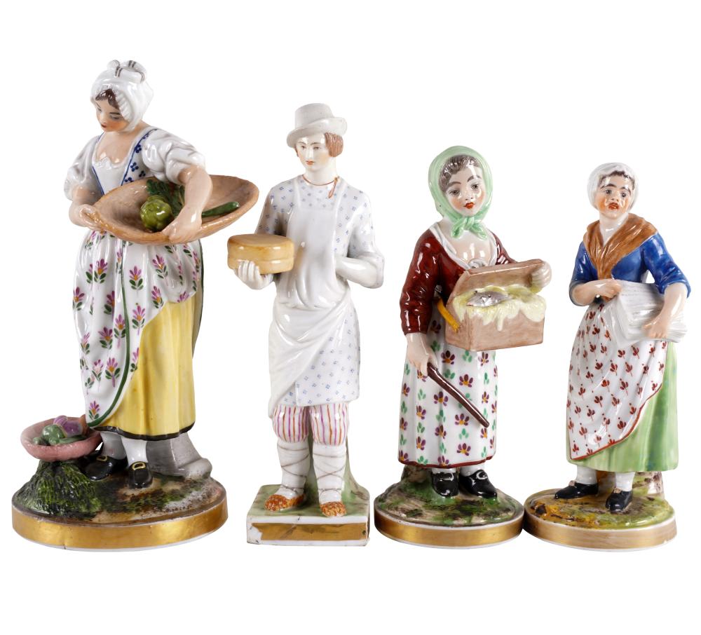 FOUR CONTINENTAL PORCELAIN FIGURESmale 334973